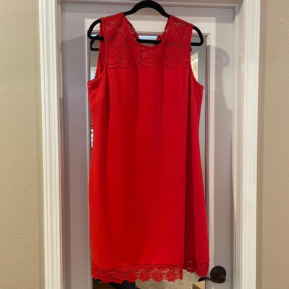 COPY - Karl Lagerfeld New With Tags Sz 16 Red Sheath Dress